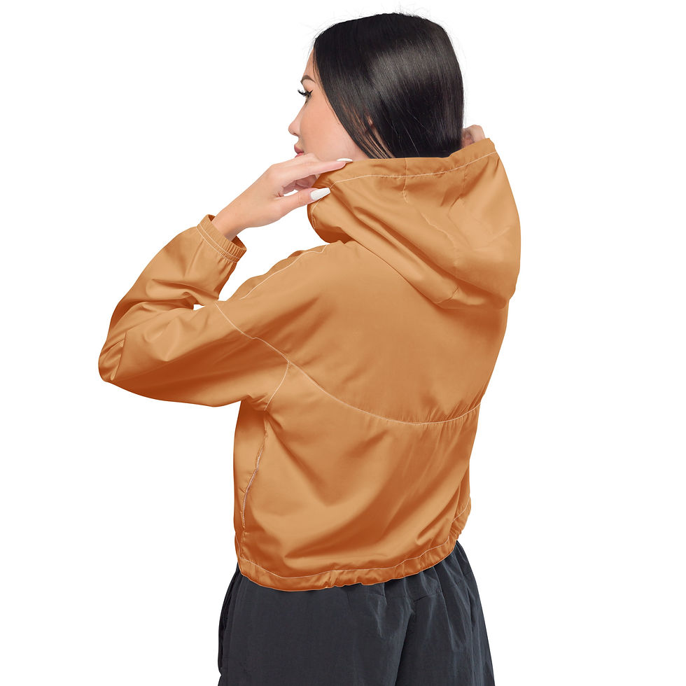 थंबनेल: Gold cropped windbreaker