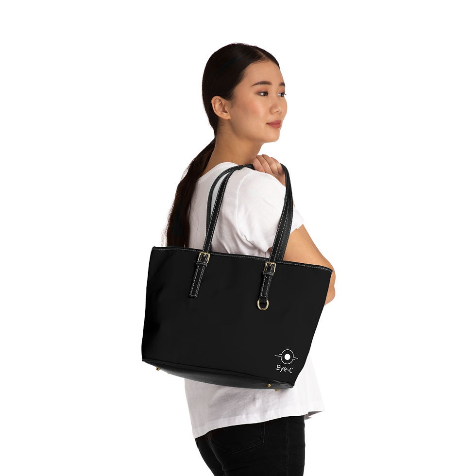 Miniature : Black Eye-C PU Leather Bag 