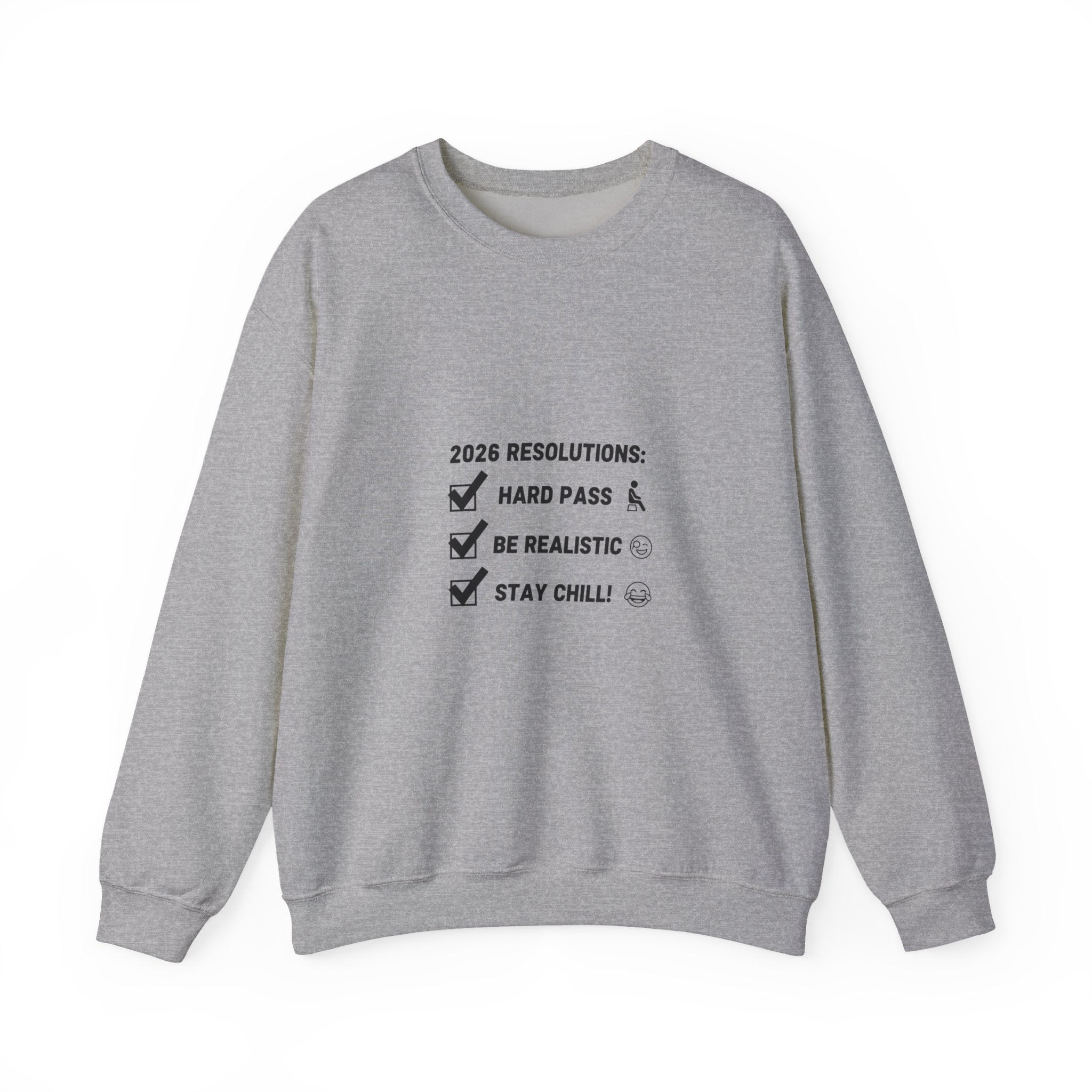 2026 Resolutions List Sweatshirt | anti-resolution humor, procrastination joke