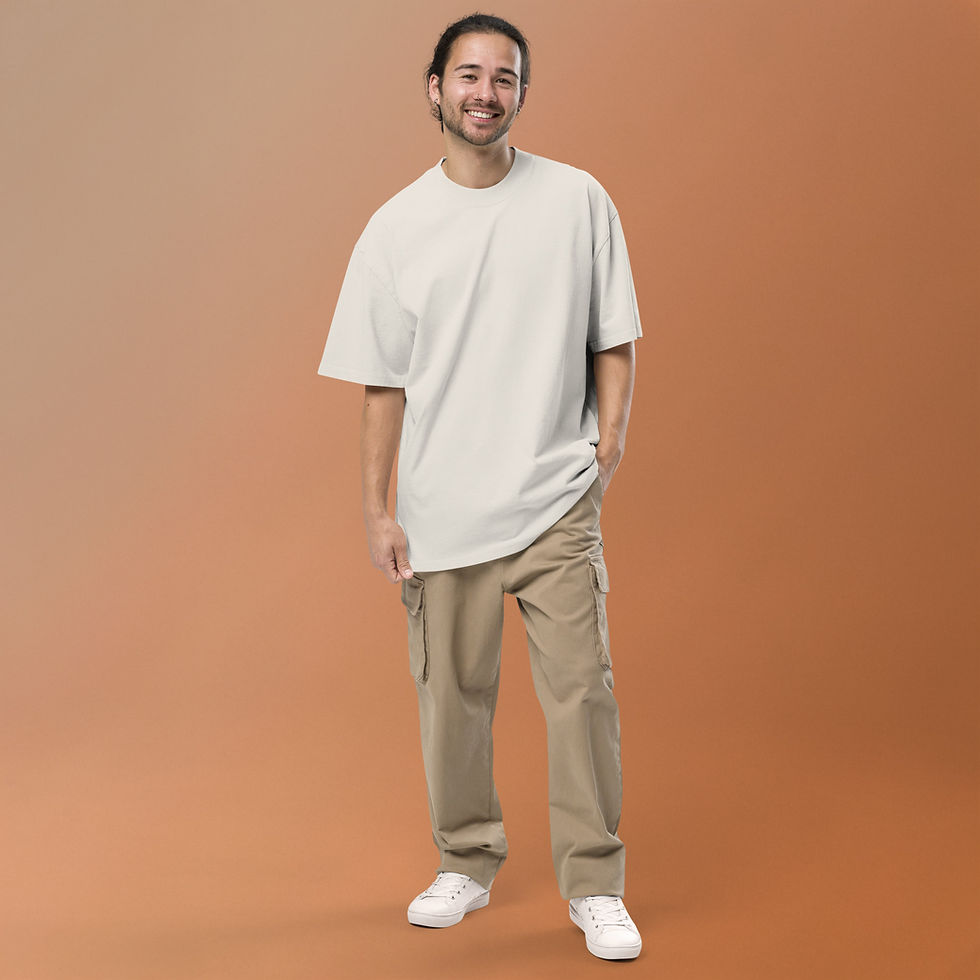 थंबनेल: Beige Eye-C Oversized t-shirt