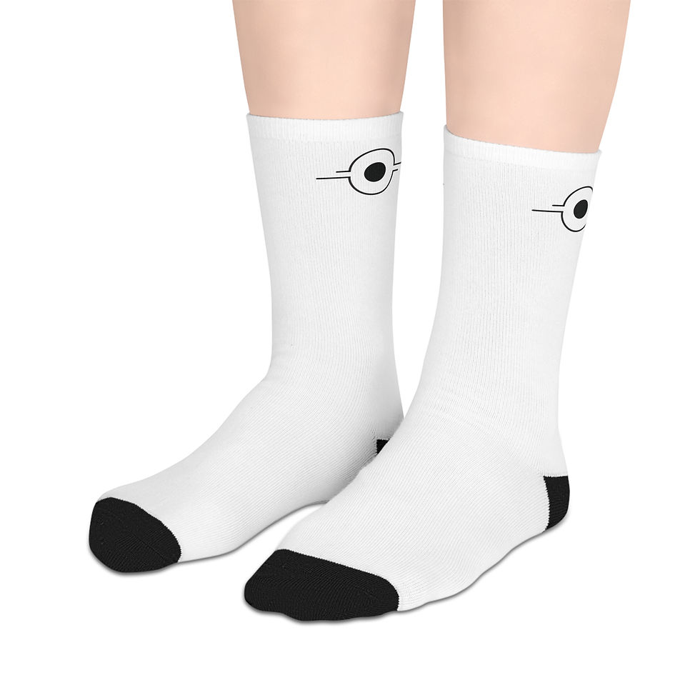 Thumbnail: White Compass Crew Socks