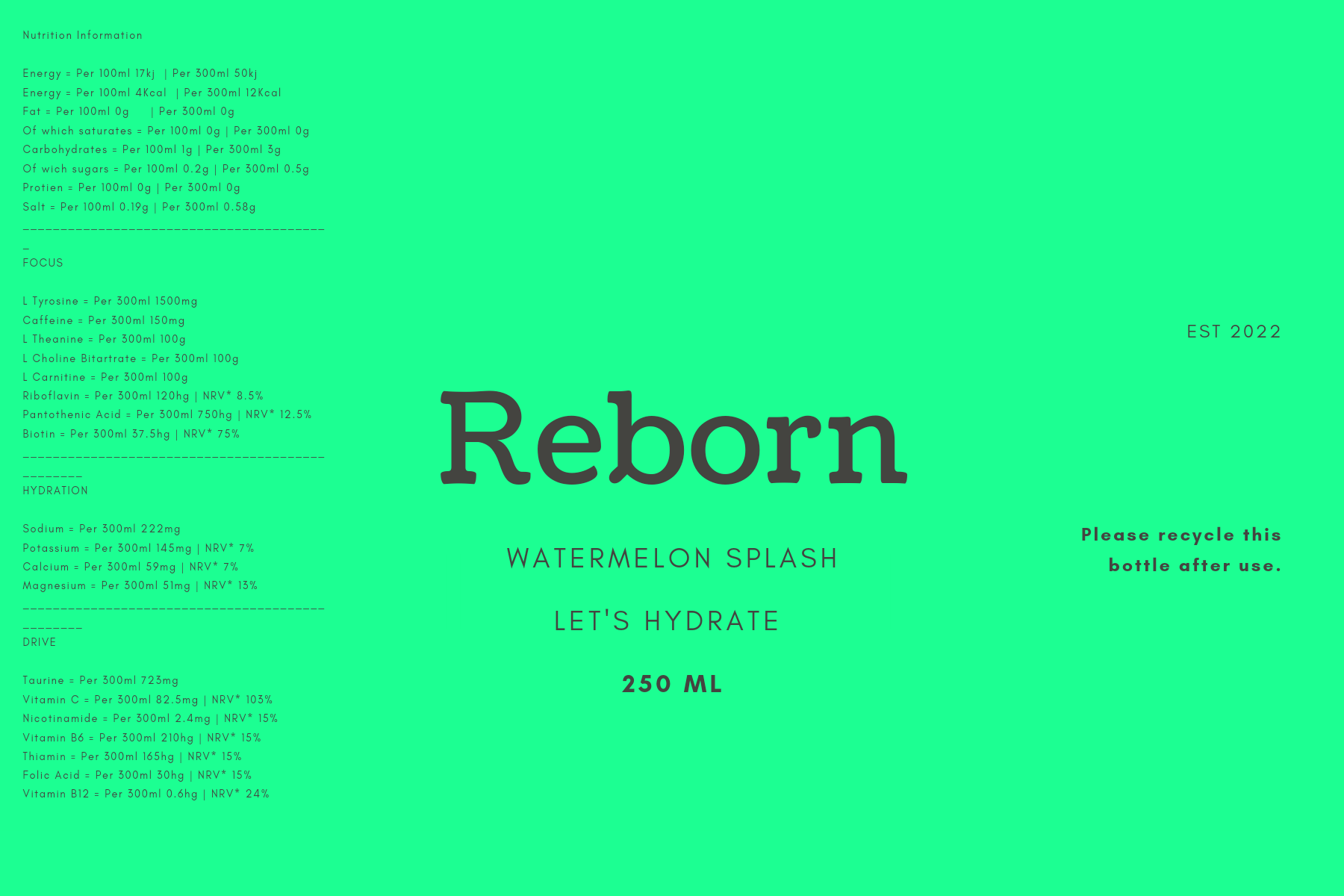 Watermelon Splash (250-500ml Bottles) 