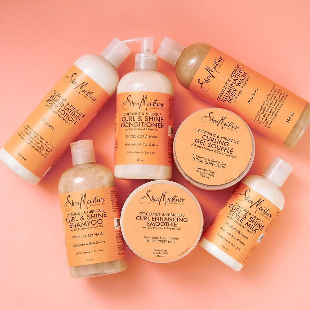 Shea Moisture Coconut & Hibiscus shampoo and styling