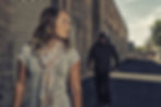GIRL SELF DEFENSE _ A young woman sees a suspicious person walking behind her and plans to
