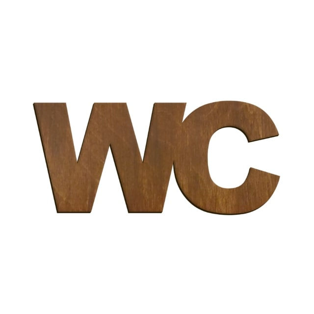 Pikkukuva: Puinen wc-kyltti