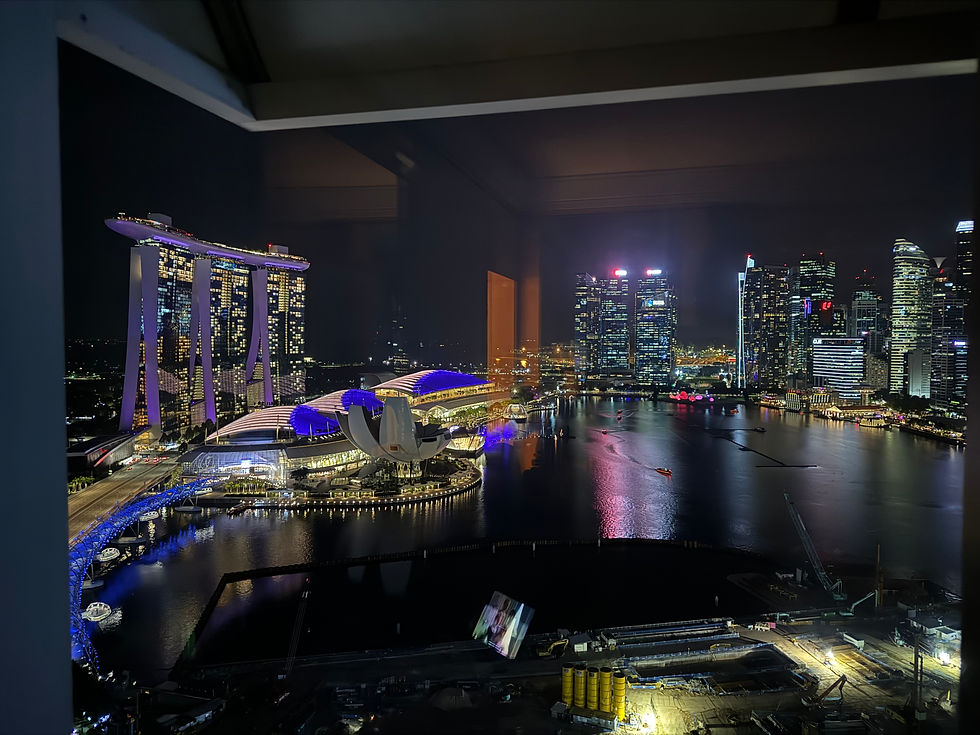 View from the hotel room at night
