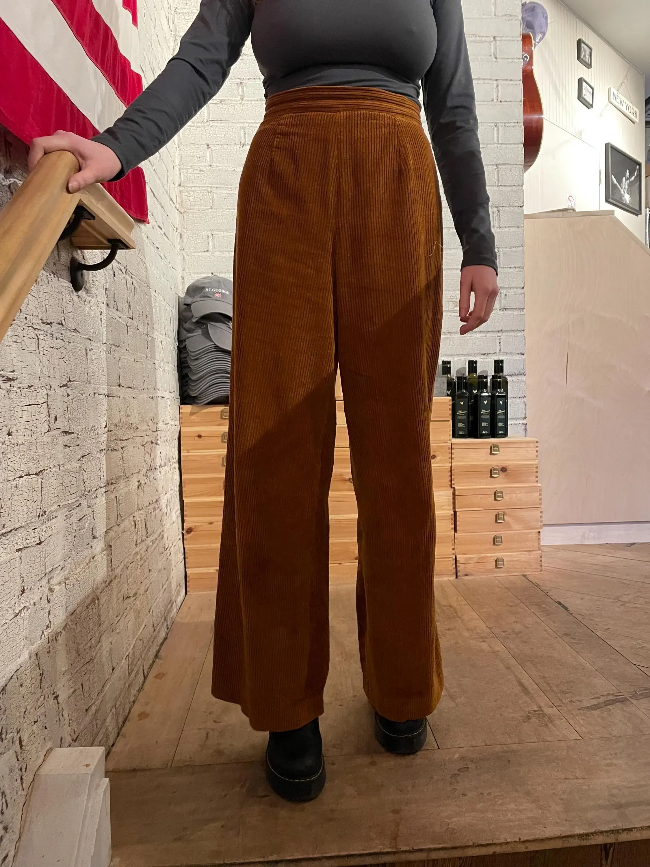 Cognac Corduroy Pants