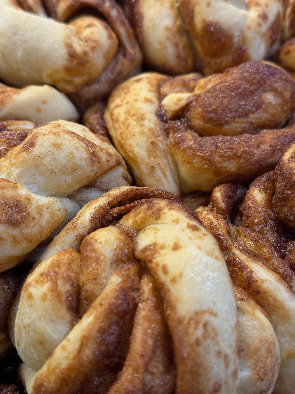 Thumbnail: Golden farmhouse cinnamon rolls made with real butter and brown sugar