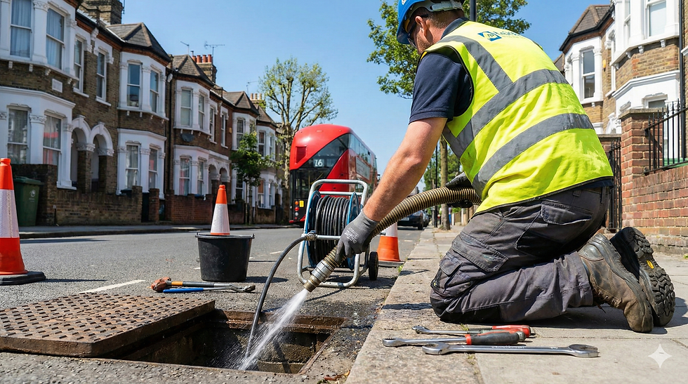 Drain being cleared