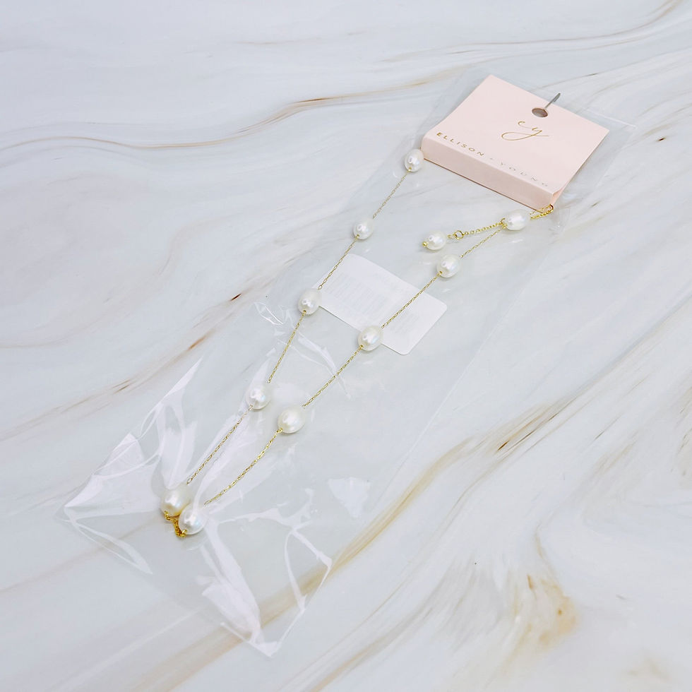 Thumbnail: Esther Freshwater Pearl Necklace - Elegant 18K Gold Plated Chain