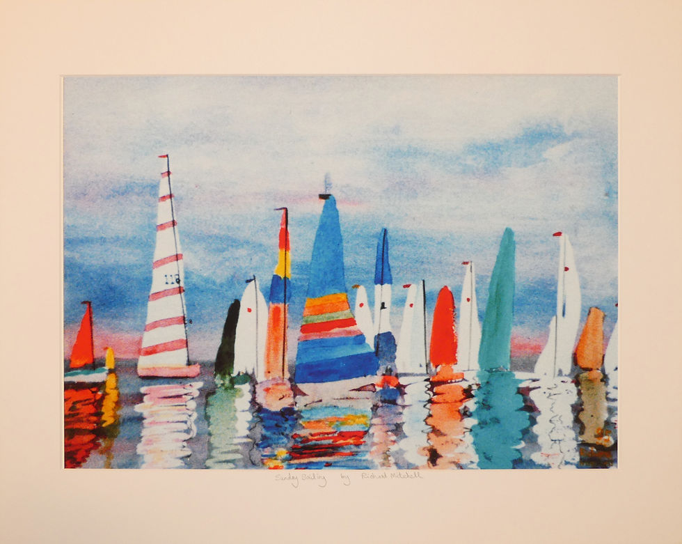 Thumbnail: Sunday Sailing - Mounted Print