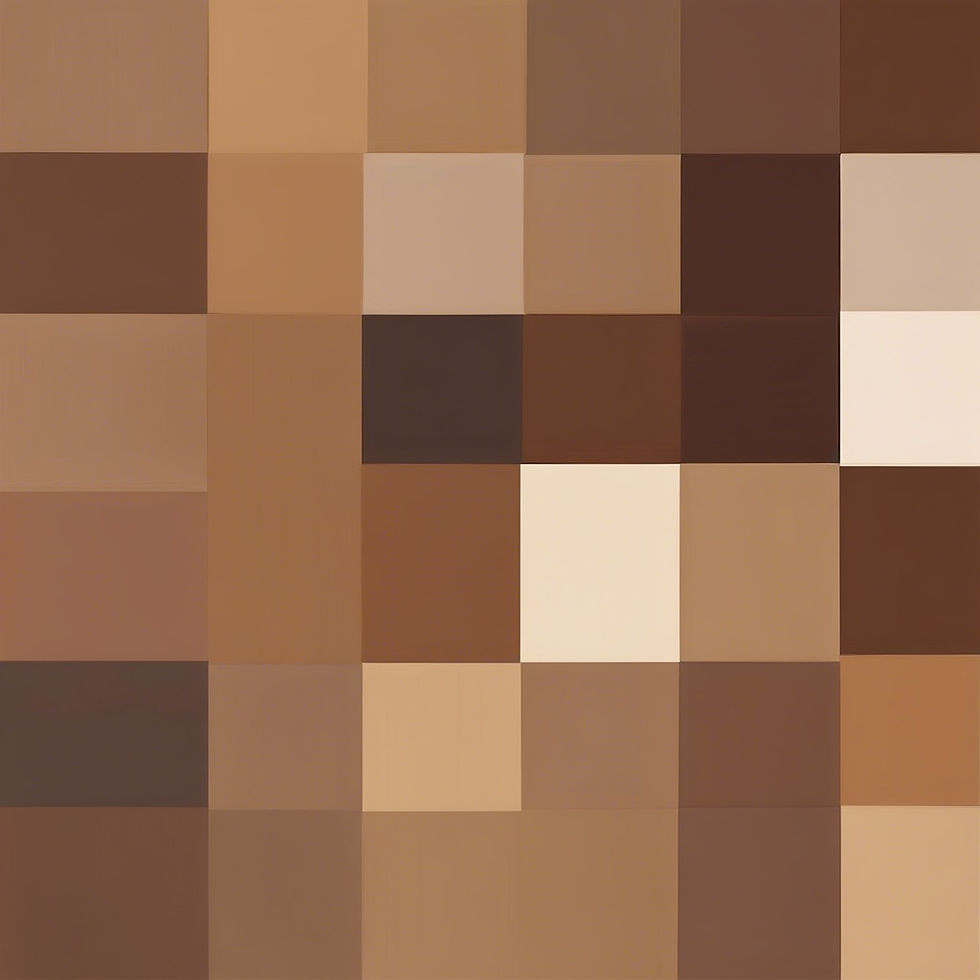 Different shades of brown in a grid