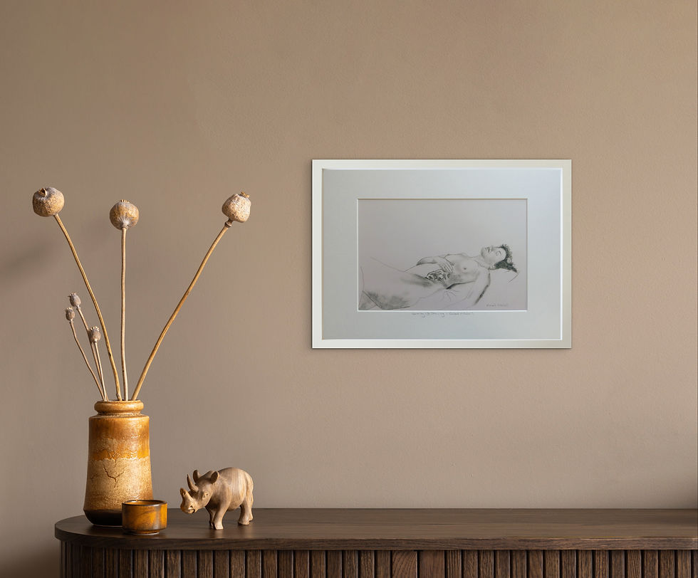 Thumbnail: Serenity Life Drawing - Mounted Print