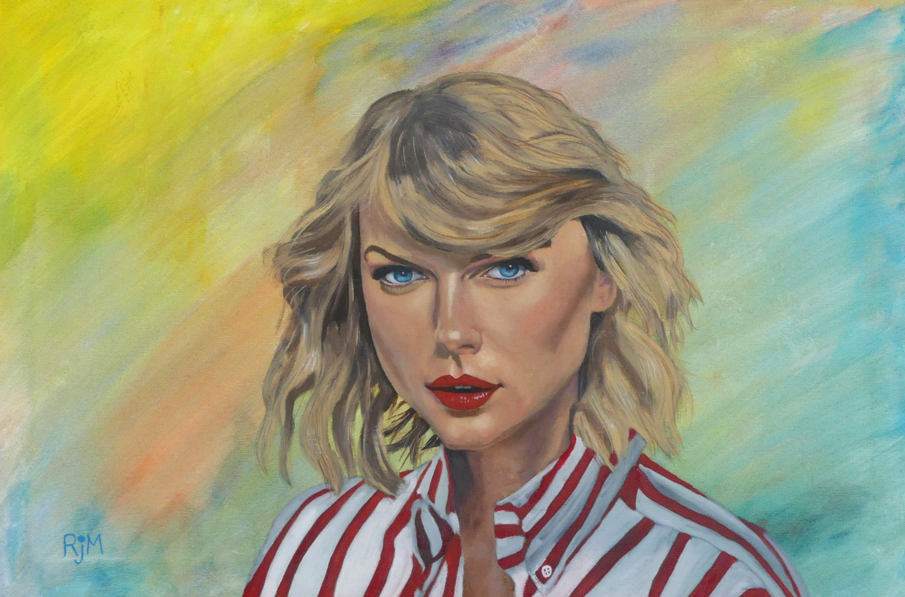 Oil painting of Taylor Swift
