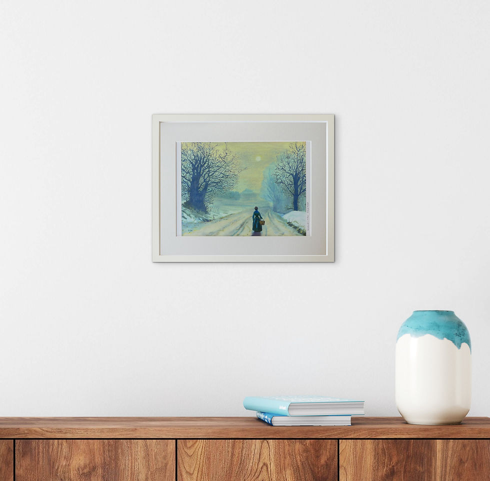 Thumbnail: Homebound in Winter - Mounted Print