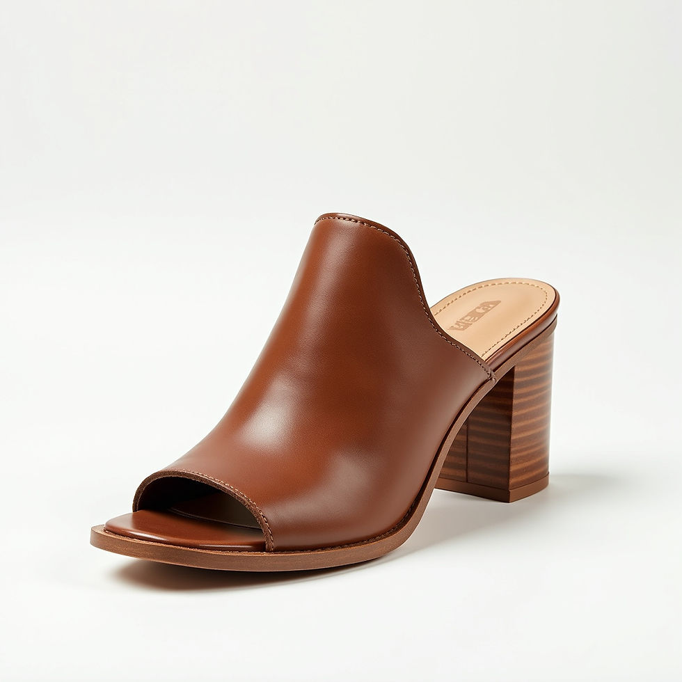 Stacked Leather Heel