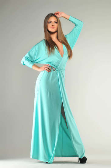 ПЛАТЬЕ 70 ИЗ КРИСТАЛЛА ЛАЗУРНОГО ЦВЕТА