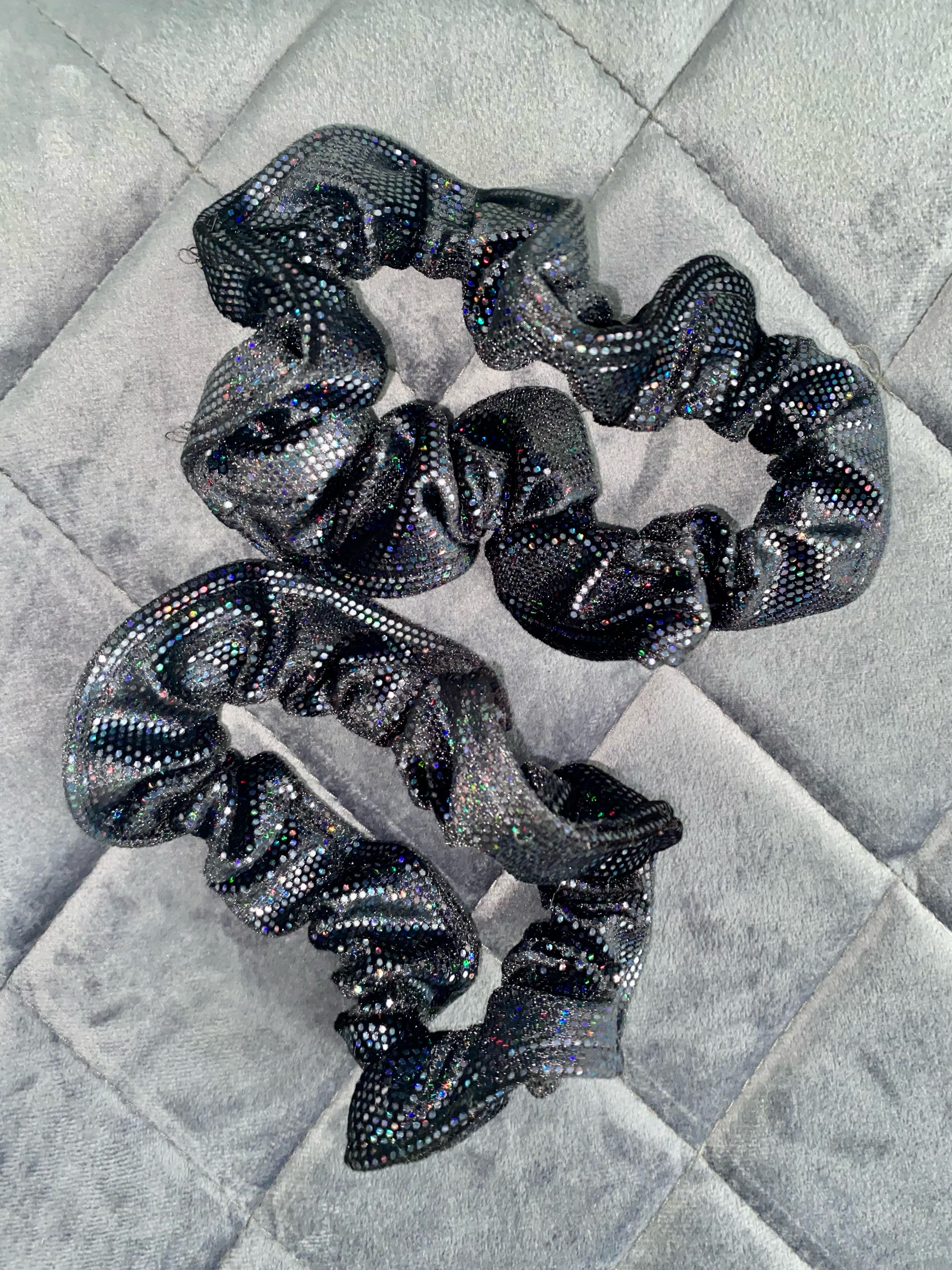 "Keep it Cute" Black Shimmer Scrunchie