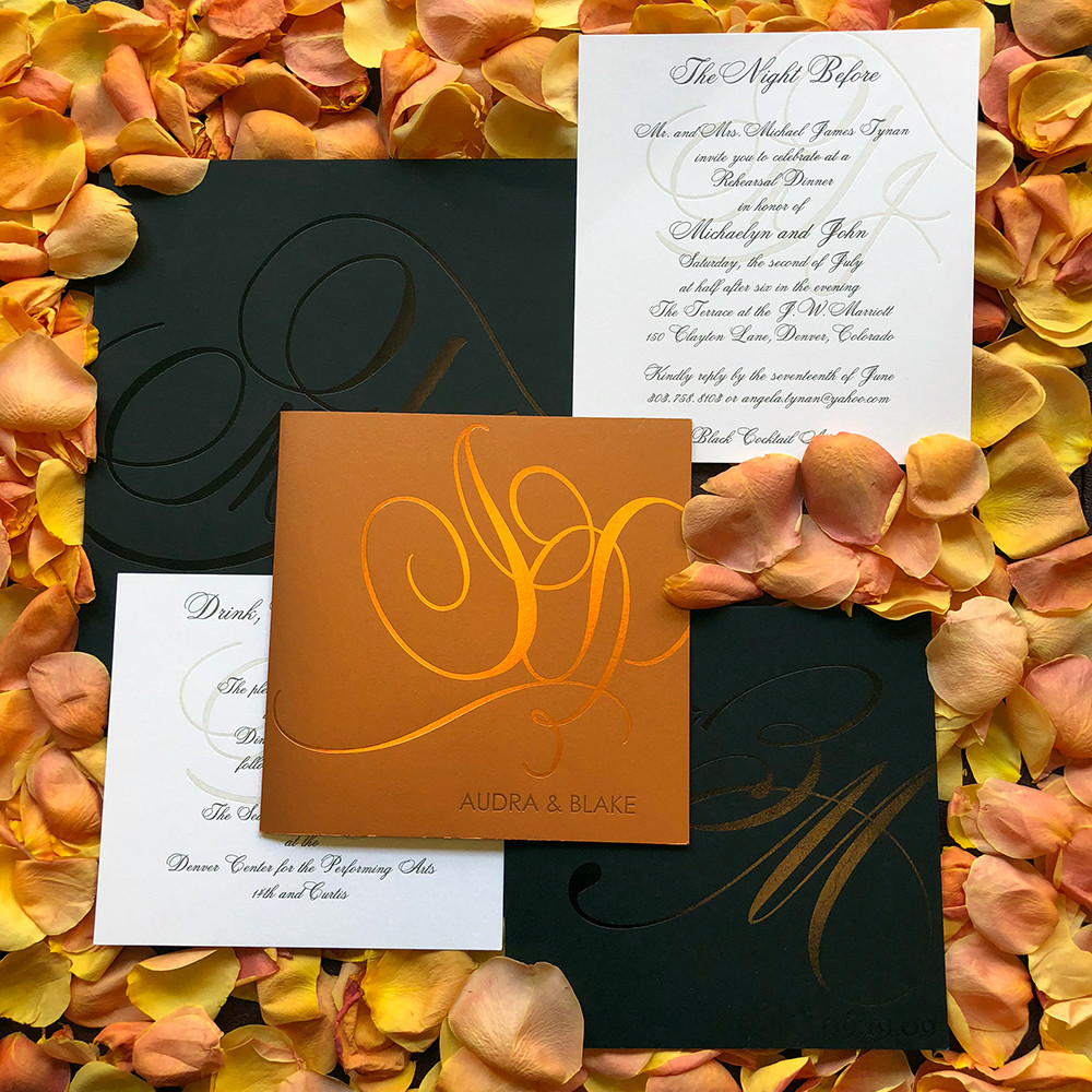 custom wedding invitation.