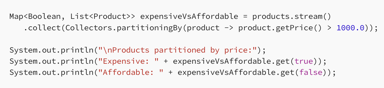Using partitioning by method