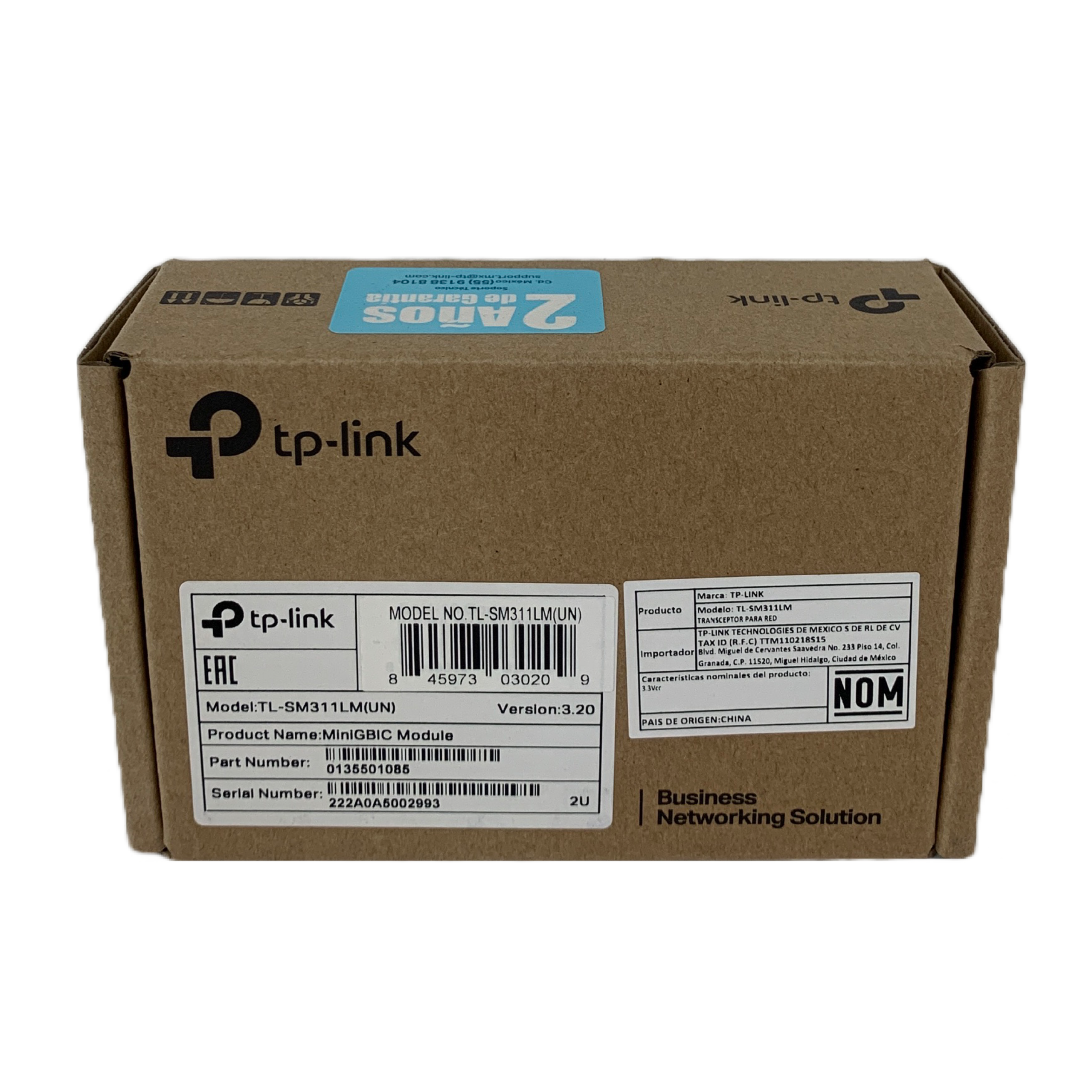 Transceptor mini-GBIC SFP duplex multimodo 1000X, distancia 550 M, conector LC