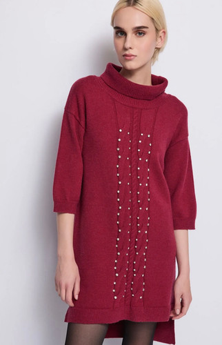 MINI VESTIDO DE PUNTO DE LANA DENNY ROSE Passarel·la