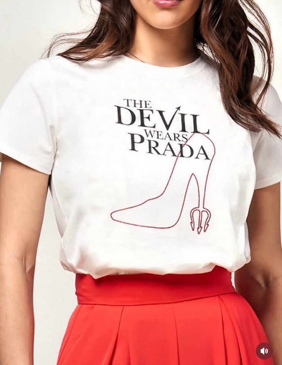 Miniatura: CAMISETA BLANCA DE ALGODÓN CON ESTAMPADO «THE DEVIL WEARS PRADA»