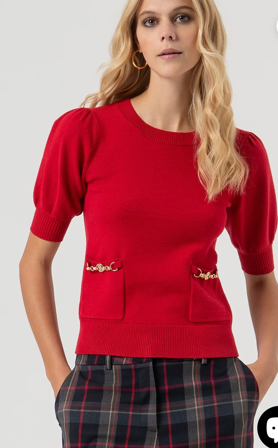 JERSEY MANGA ABULLONADA REDWINE DE FRACOMINA