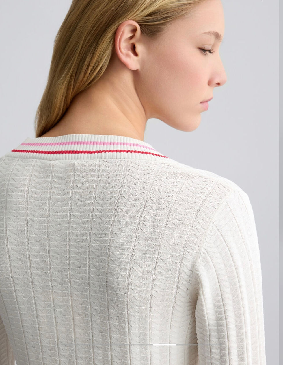 Miniatura: JERSEY BLANCO CON RALLAS  LIU.JO