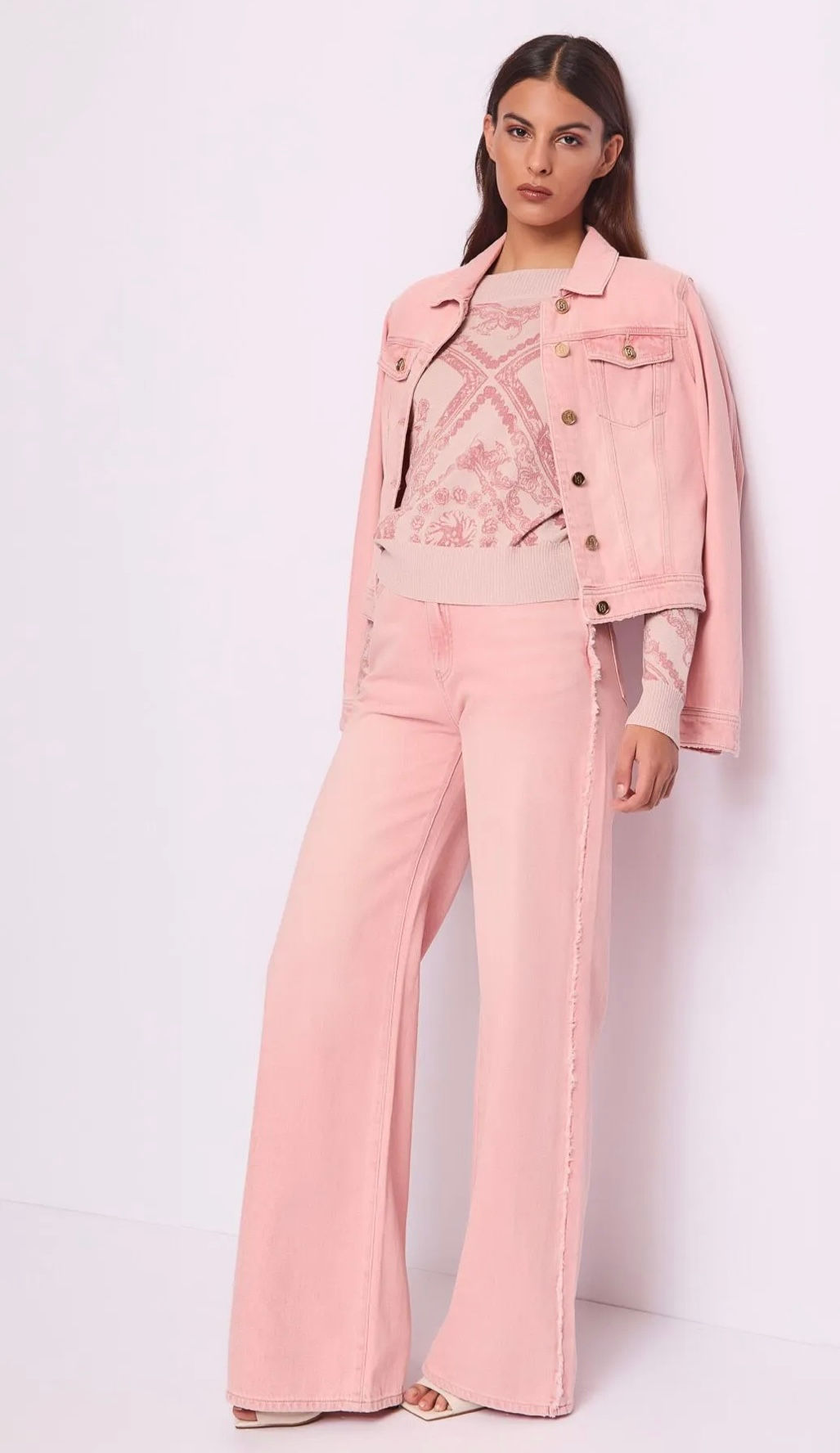 JEANS PIERNA ANCHA ROSA GAUDÌ