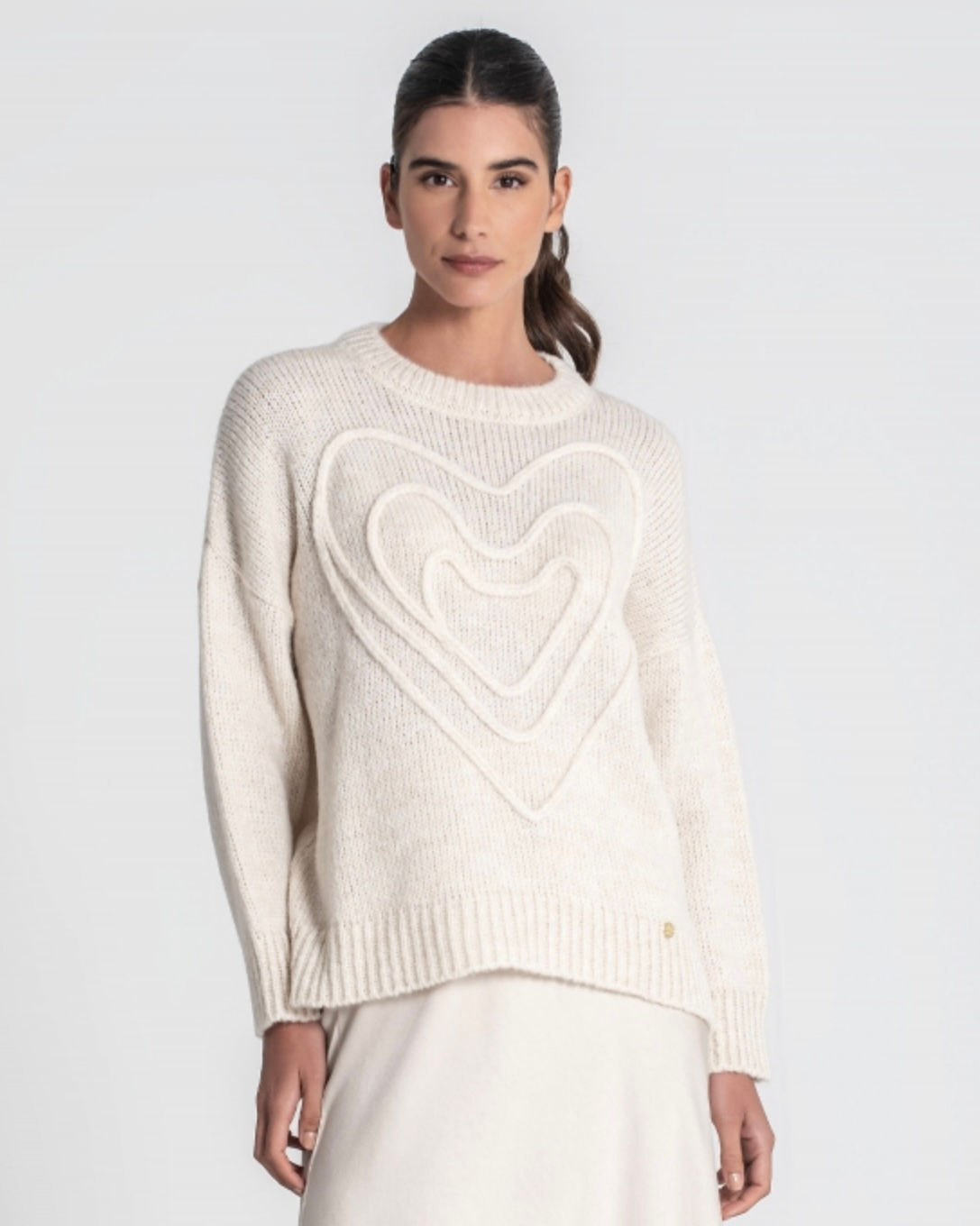 JERSEY CORAZÓN MARFIL