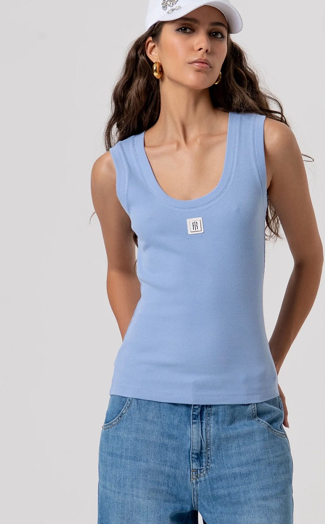 RODA TOP BÁSICO AZUL FRACOMINA