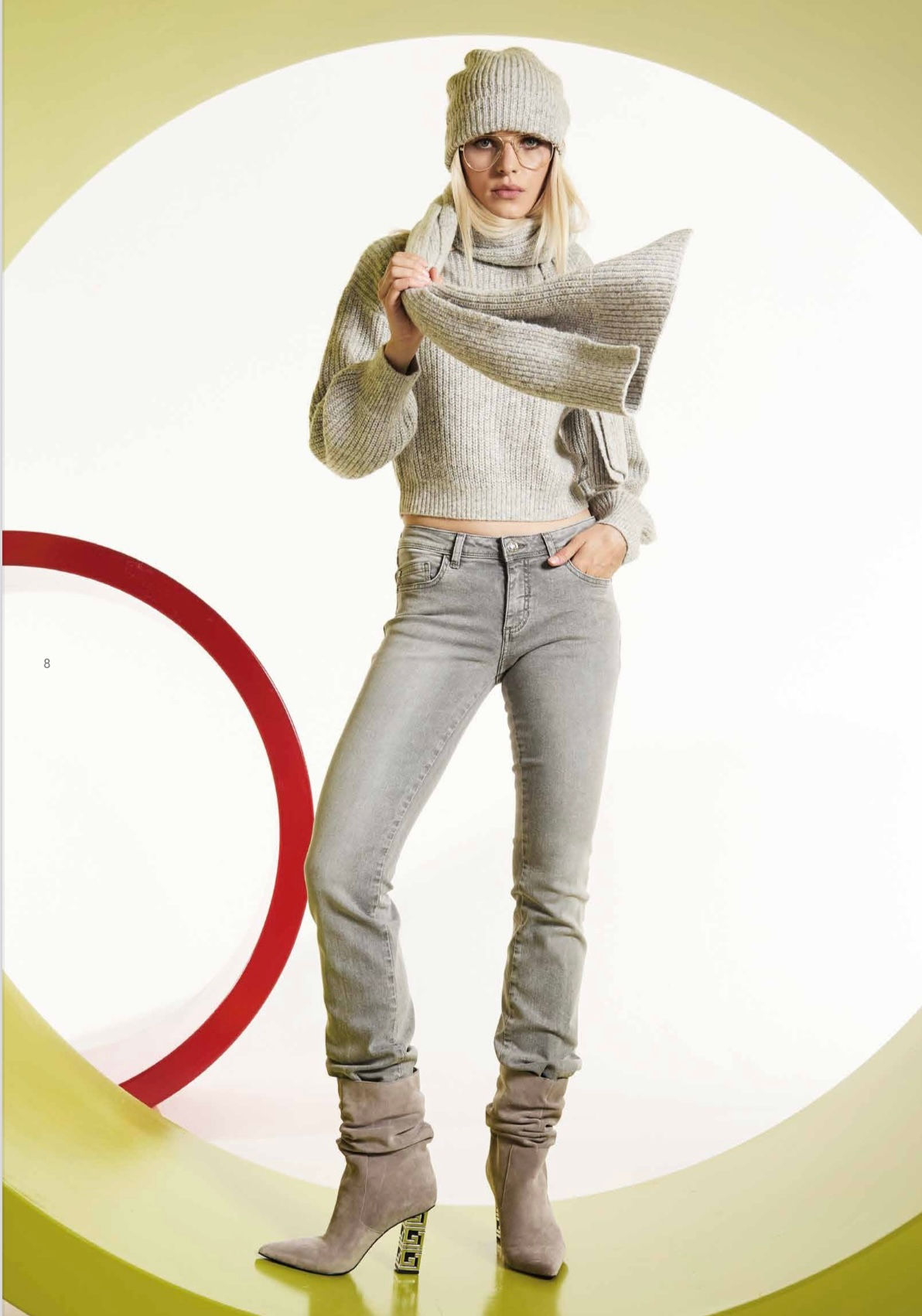 JEANS ACAMPANADO LARGO GRIS LAVADO GAUDÌ