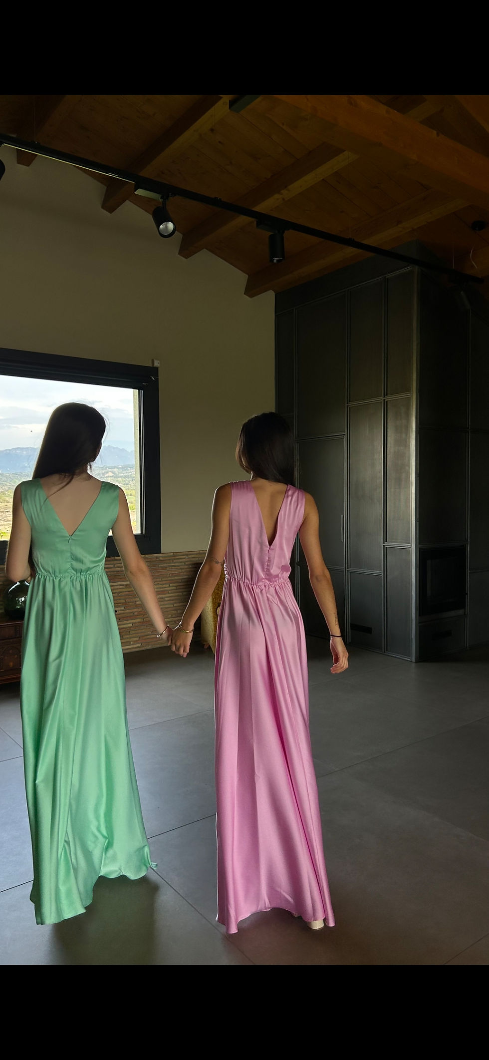 Miniatura: VESTIDO LARGO ROSA DE CORTE IMPERIO RINASCIMENTO