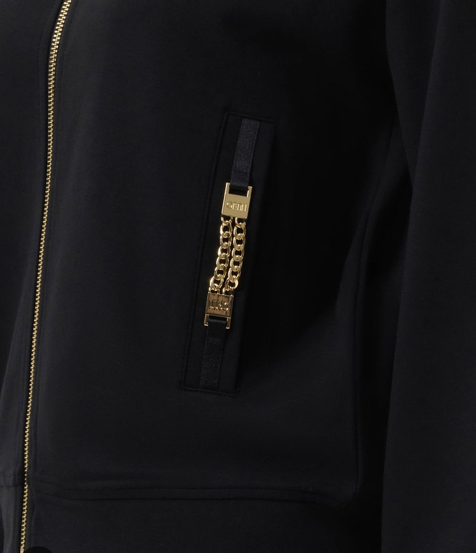 Miniatura: 44 SUDADERA CON CREMALLERA Y DETALLES DE CADENA LIU·JO TA6241JS182