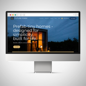 A picture showing the mockup of our successful website development and design project completed for Future Form Housing.