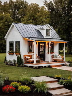 15 Cute Tiny White Cottages Full of Charm - Nikki's Plate