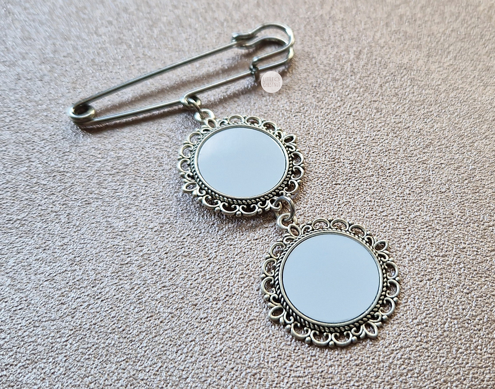 Thumbnail: Bridal Bouquet Charm - two charms blank