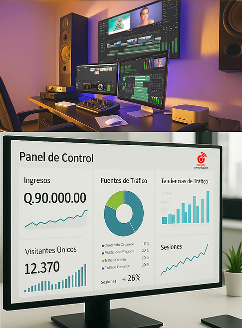 panel de control marketing digital acoustic