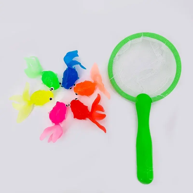 Thumbnail: Children's 6Pcs/Set Kawaii Simulation Rubber Goldfish Baby Bath Water Play Games