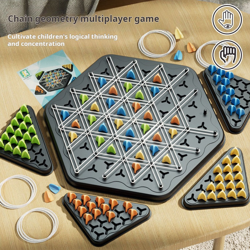 Thumbnail: Chain Triangle Chess Game Triggle Rubber Band Game Educational Interactive Game 
