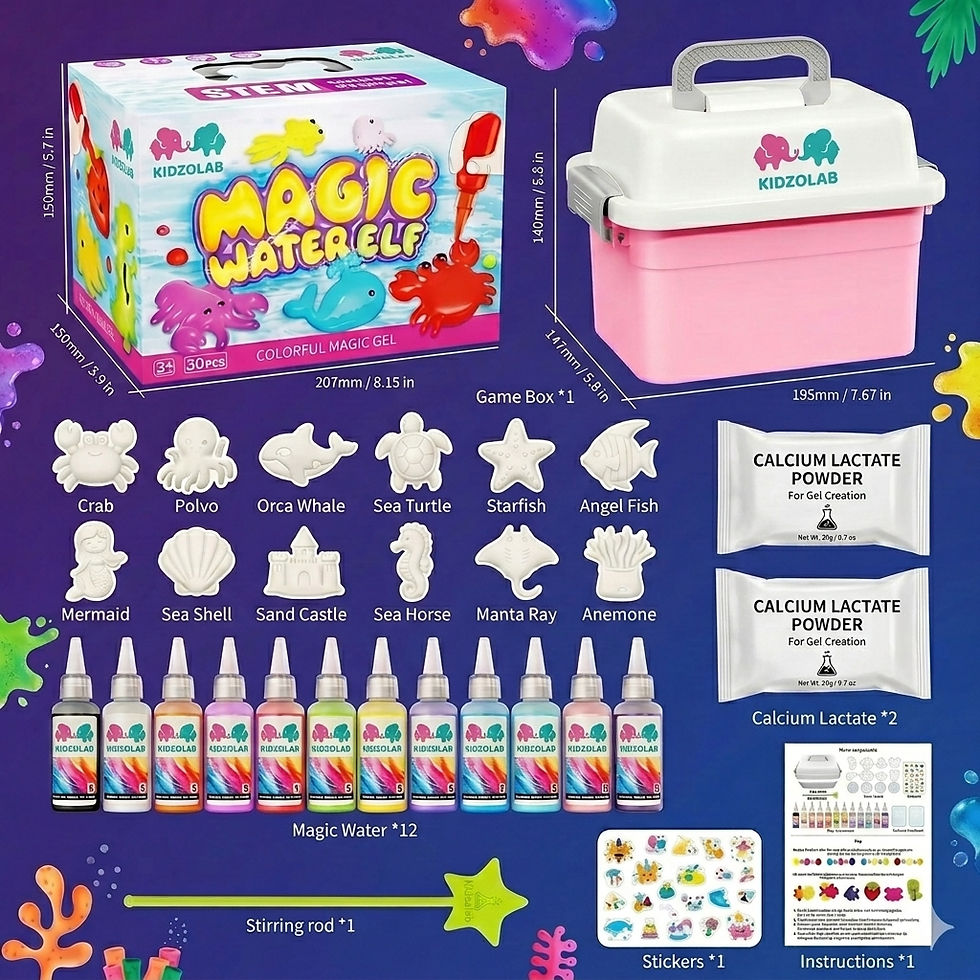 Thumbnail: AquaZoo™ - Magic Gel Water Beads Toy: 12-Pack DIY Fairy Garden Kit