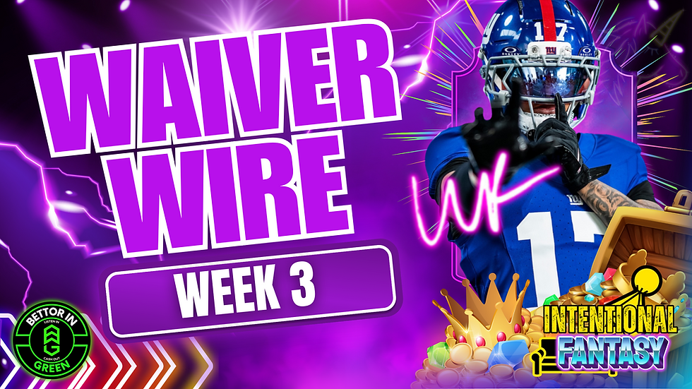 Week 3 Waiver Wire