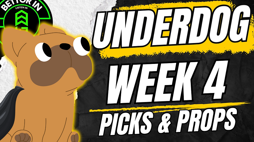 NFL Week 4 Underdog Picks