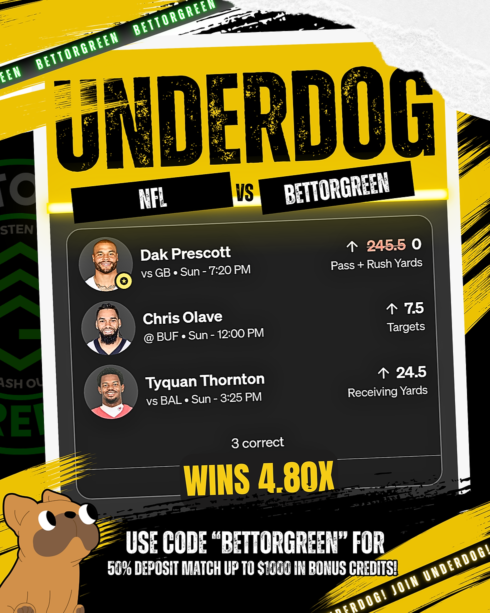 Week 2 NFL DFS Underdog