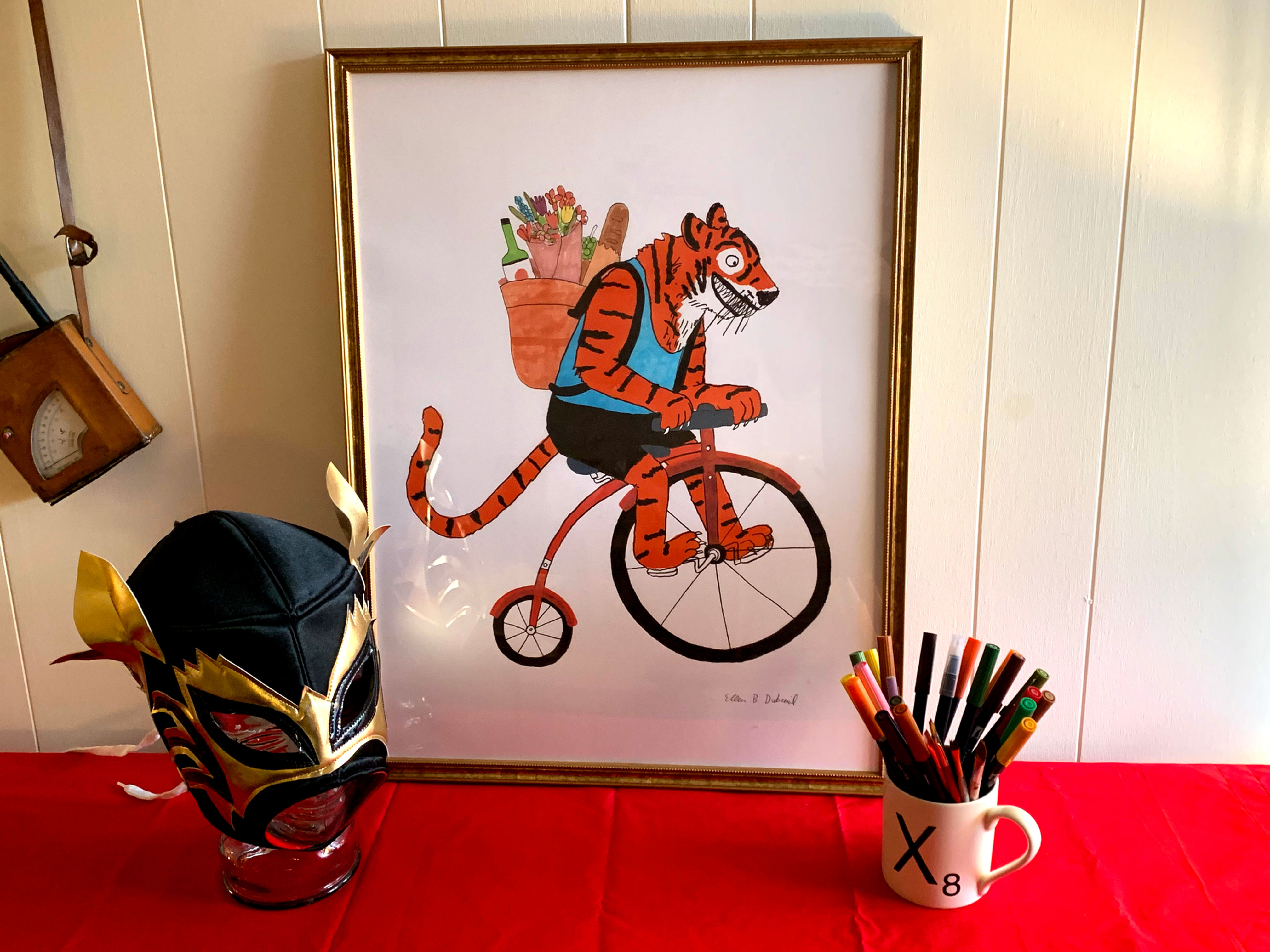 Tigercycle: Large (18 x 24) Framed Print