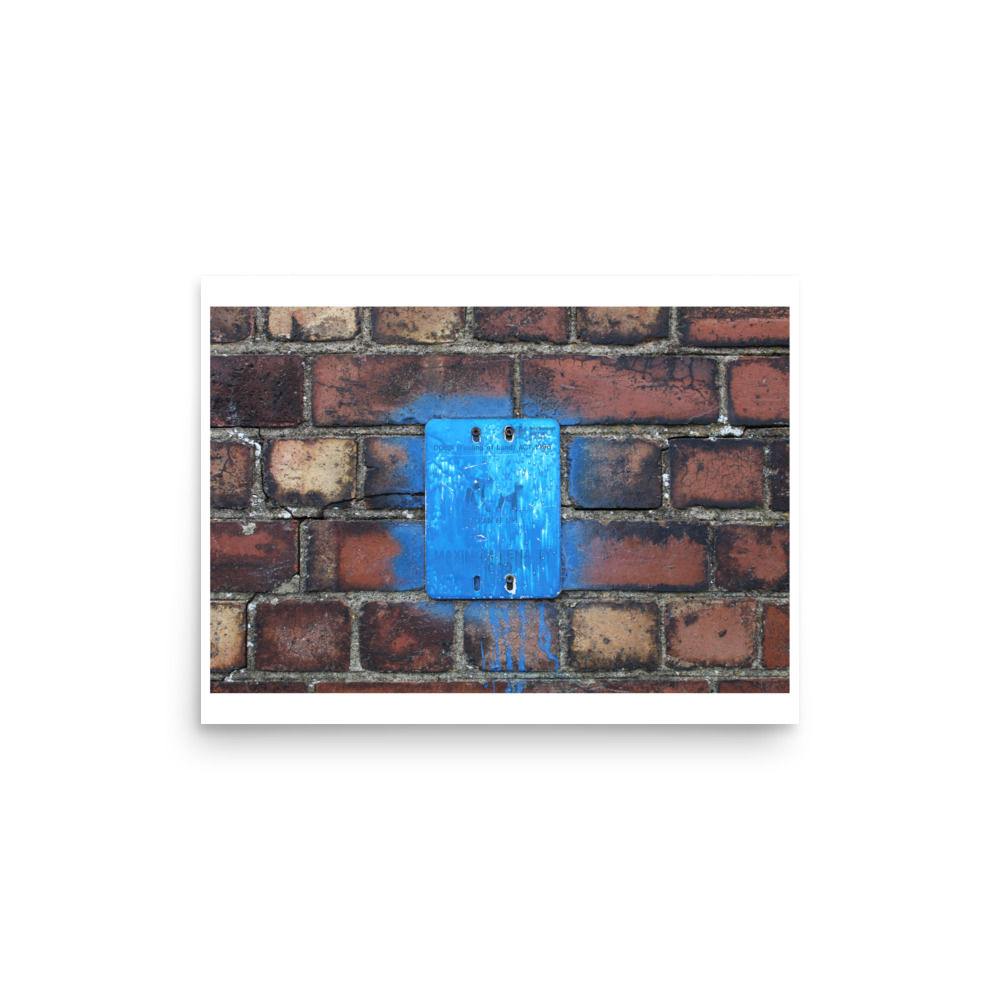Blue Spray Paint on the Wall