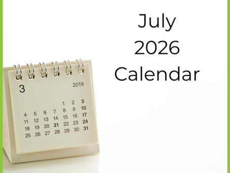 July 2026 Calendar