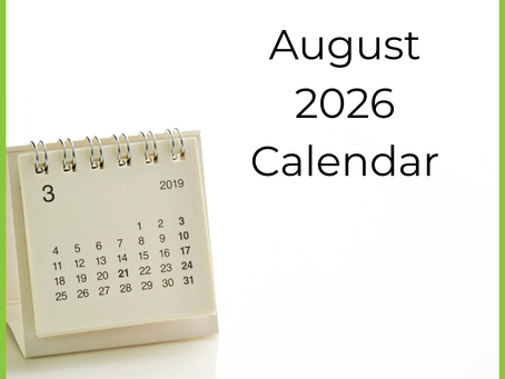 August 2026 Calendar