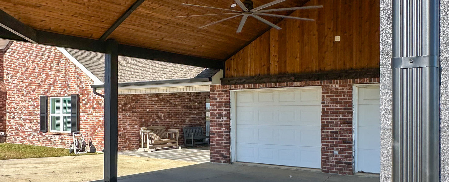 Hip Pavilion attached to home